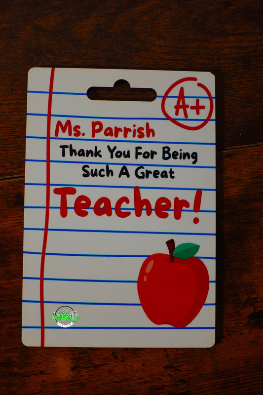 Teacher Appreciation Money Holder