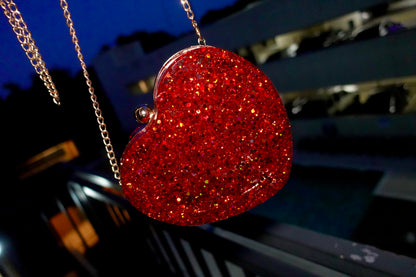 Ruby Heart Clutch