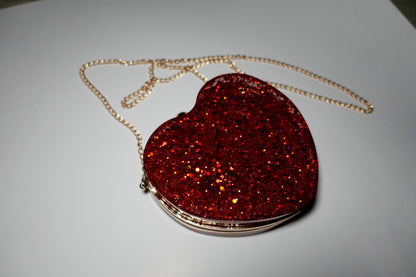 Ruby Heart Clutch