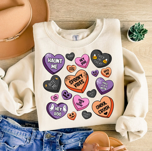Spooky Candy Hearts